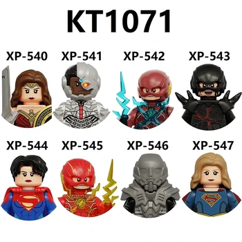 KT1071 Cyborg Flash Black Flash Supergirl Všeobecné Zod Hrdinovia Tehly Bábiky Mini Akčná Hračka Údaje Stavebné Bloky