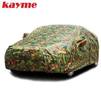 Kayme nepremokavé kamufláž auto zahŕňa vonkajšie slnečné ochranný kryt pre auto reflektor prach, dážď, sneh ochranné suv sedan full