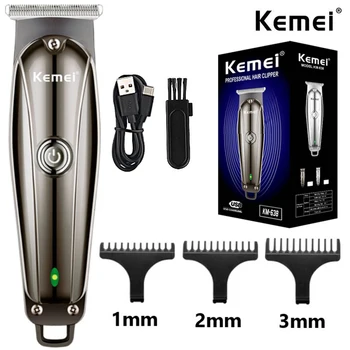 Kemei KM-638 Pro elektrické holič full metal profesionálny zastrihávač vlasov pre mužov fúzy hair clipper konečná úprava vlasov rezací stroj