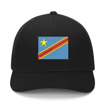 Kongo Vlajkou Výšivky Hat Pánske Dámske Športové Baseball Klobúk Priedušný Oka Letná Slnečná Clona Pokrývku Hlavy Zákazku Čiapky Logo