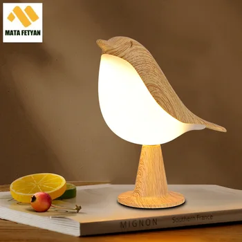 Kreatívne LED Straka, Nočné Lampy, Aromaterapia Dotykový Spínač Drevené Vták Nočné Svetlo Spálňa Ploche stolná Lampa Výzdoba Domov