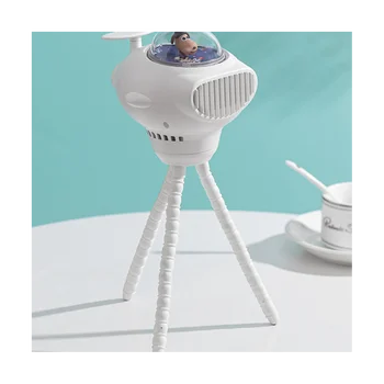 Krásne Kreslené Prenosné Bezpečný Kočík Ventilátor USB Nabíjanie s Chladením Vzduchom, Elektrický Ventilátor Domov Viacúčelový Ručný(Ružové)