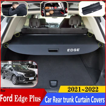 Kufri Opony Pre Ford Edge Plus Príslušenstvo 2021 2022 Kufri Batožiny Záves batožinového priestoru Náklad sa Vzťahuje Anti-peeping Príslušenstvo