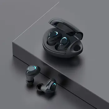 Kvapka vody Dlážděným Strane fit Bezdrôtový Bluetooth Headset TWS in-ear Športové stereo nabíjanie prenosného hlasu prebudiť headset