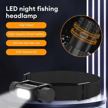 LED Mini Noc Rybárske Svetlomet Vysoký Výkon Vodotesný Svetlometu Typ-C, USB Vedúci Pochodeň loviť Ryby Camping Nabíjateľná Svetlometov