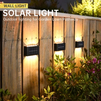 LED Solárne Lampy Vonkajšie Slnečné Svetlo IP65 Vodeodolný Led Svetlo Pre Záhradu, Balkón Dvore Wall Street Dekor Lampy Záhradné Slnečné Svetlo