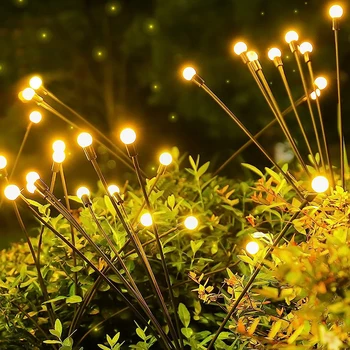 LED Solárne Osvetlenie, Ohňostroj Nepremokavé Solárny Outdoor Záhrada Víla Svetlo Pre Krajinu Nádvorie, Terasa, Dekorácie Osvetlenie