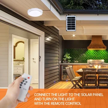 LED Solárne Stropné Svietidlo do Domácnosti Inteligentné Diaľkové Ovládanie, Obývacia Izba, Balkón, Chodba Záhradné Svetlo