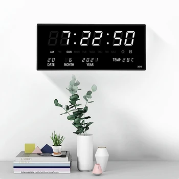 LED perpetual calendar elektronické hodiny LED Nástenné Hodiny Teplota Kalendár Elektronické Hodiny, Obývacia Izba, Spálňa Kancelária