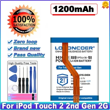 LOSONCOER 0 Cyklus 100% Nové 1200mAh 616-0404 Batérie pre iPod Touch 2 2nd Gen 2G 8 GB 16 GB 32 GB