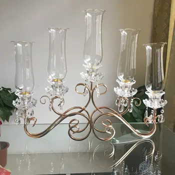Lacné svadobné crystal candelabra tabuľka svadobné centerpieces