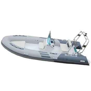 Luxusné 4.8 M Nafukovacie Yacht 8 Osoby, Prívesný Motor Fiber Glass Pevné Nafukovacie Lode