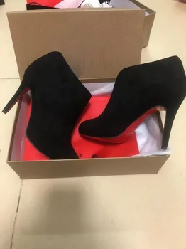 Luxusný vysoko kvalitný Módy Sexy Crystal Red jediným obuv Členková Obuv Pre Ženy, Špicatou Špičkou Topánky Strany Moderné Jeseň Botičky