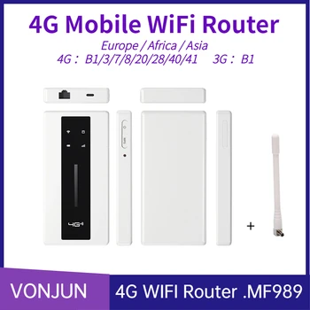 MF989 4G LTE, WIFI Router TS9 Externú Anténu Typu C Moblie Hotspot 10000mAh Batérie Ethernet