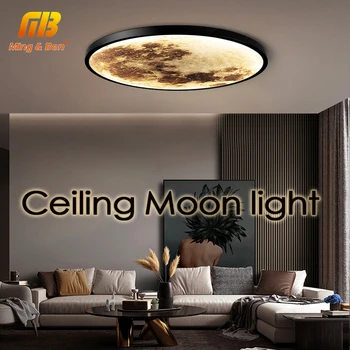 MINGBNE Mesiac Svetlá 80 cm Stropné Svetlá 220V s Stmievateľné Vzdialenej Stene Ovládací Studená/Teplá Biela Osvetlenie pre Spálne Obývacia izba