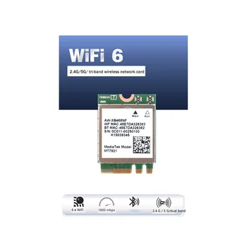 MT7921 WIFI6 2.4 G 5G Gigabitová Sieťová Karta Stolný Počítač, Notebook vstavanej Bezdrôtovej Sieťovej Karty s zabudovanú Anténu