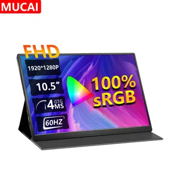 MUCAI 10.5 palcový 1280P Ultra Prenosný Monitor 16:10 IPS 60Hz obrazovky 100% sRGB 420Cd/m 2 na svojom Laptope Mac Xbox PS4/5 Prepnúť Zobrazenie