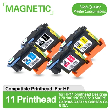Magnetické NOVÉ Kompatibilné pre HP 11 náhrada za HP11 tlačovej hlavy Designjet 70 100 110 500 510 500PS C4810A C4811A C4812A C4813A