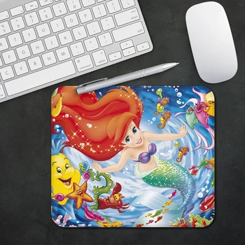 Malá Morská víla Princezná Design Pattern Hra mousepad Malé Gumové Podložky Myši Mat MousePad Stôl Gaming Mousepad Pohár Mat