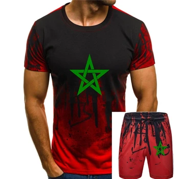 Maroko T Shirt Marocký Tesnenie Maurské Americký Tee Bavlna Muži T-Shirts Klasický Čaj Módny Dizajn Doprava
