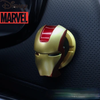 Marvel Iron Man Auto stlačením Jedného tlačidla Štart Dekoratívne Ochranný Kryt, Nálepky Zapaľovacie Zariadenie Prepnúť Dekoračné Nálepky