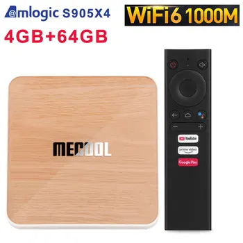 Mecool KM6 ATV Android 10 Amlogic S905X4 smart Android TVBOX 10.0 WiFi 6 1000M BT5.0 4 GB 64 GB Media Player Prefix