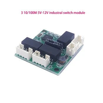 Mini PCBA switch modul PBC OEM modul mini veľkosť 3 Porty Siete Prepne Pcb Dosky mini ethernet switch modul 10/100Mbps