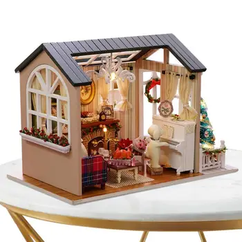 Miniatúrny domček pre bábiky Auta 3D Miniatúrne Dom Miniatúrne Bábiky Dom Auta Tvorivé Izba S Nábytkom Ideálny Pre Dospelých Priateľa, Milenca