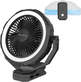 Misting Ventilátor Prenosné s Odnímateľná Nádrž na Vodu 400 ml, 8 Palcový Výkonný Chladné Hmly Klip Ventilátor, batériový Nabíjateľná Ventilátor, 2