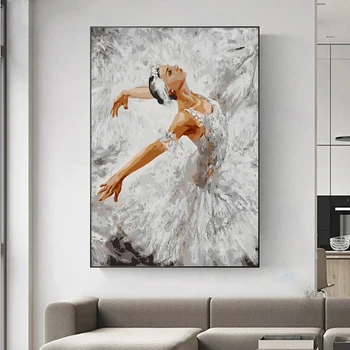 Moderné Abstraktné Štýl Balet Girl Plátno na Maľovanie na Stenu Umenie Nordic Plagáty a Vytlačí na Stenu Obrázky a Obývacej Miestnosti Dekorácie