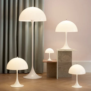 Moderné Húb, stolná Lampa Dizajnér Panthella 320 Stôl Osvetlenie Pre Spálne, Obývacia Izba Hotel LED Akryl Biele Svetlá na Čítanie