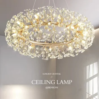 Moderné LED Crystal Stropný Luster pre Domova Ideálne pre obývacie Izby, Spálne, Kuchyňa, Jedáleň, Krytá Visí Lampa