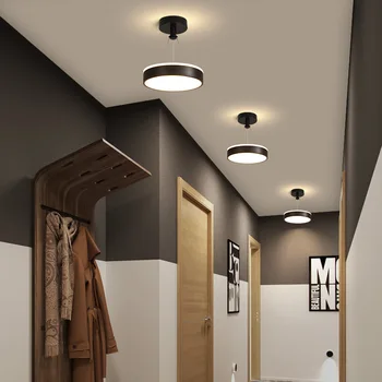 Moderné Led Stropné Prívesok Lampa na Verandu uličkou kúpeľňa obývacia Izba, Spálňa Čierne Zlato Kovaného Železa Luster Osvetlenie