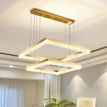 Moderné Luxusné Crystal LED Prívesok, Svetlá Obývacia Jedáleň Osvetlenie Lustre Dekor Luster Lampa Krytý Spálňa Svetlá Zariadenie