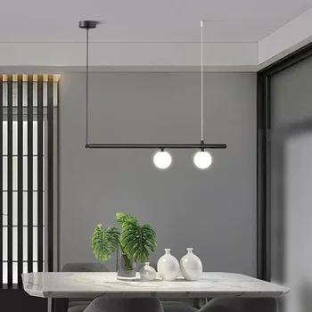 Moderný Minimalistický Luster Obývacia Izba, Jedálenský Stôl Stropných Svetiel Prívesok Tvorivé Lineárne Visí Lampa Izba Dekor Lesk