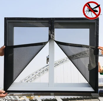 Multi veľkosť okna oka s zips lepidlo čierna komár displej oka moskytiérou pre systém windows môže byť prispôsobený pre voľný oka
