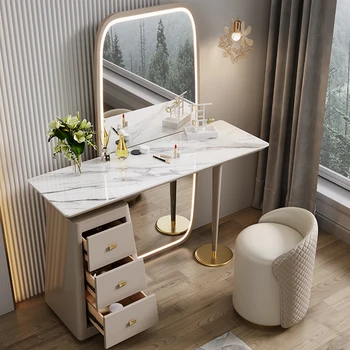 Márnosť Classic Toaletný Stolík Multifunkčné Biela Šuplíku Skrinky Nordic Make-Up Tabuľky Luxusný Tocador Maquillaje Bytový Nábytok