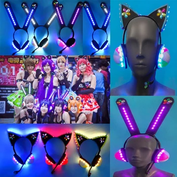 NOVÚ Lásku žiť Cyber Idolized LED náhlavná súprava alebo slúchadlá cosplay prop Všetkých členov headpiece môže byť osvetlené na Halloween party REKVIZITY