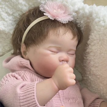 NPK 20inc Reborn Baby Doll Novorodenca ASHIA Realistický 3D Maľované Pokožky s Viditeľným Žily Viacnásobné Vrstvy Zberateľskú Umenie Bábika