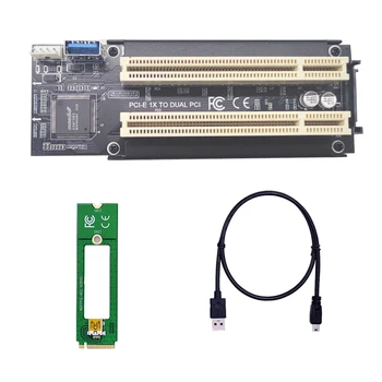 NVME/Mini PCIE/PCI Express X1 na Duálny slot karty PCI Stúpačky Karty Vysoká Účinnosť Adaptér Prevodník USB 3.0 Kábel pre Stolné PC ASM1083 Čip