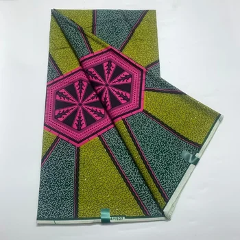 Najnovšie Afriky Ankara Vytlačí Batik Textílie 100% Reálne Bavlna Kvalitný Mäkký Vosk Textílie Africký Štýl Pre Šijací Materiál Tkanina