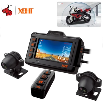 Nepremokavé Motocyklové Jazdy Záznamník GPS Motocykel videorekordér Zozadu Jazdy Monitoring WiFi Nočné Videnie Dual 1080P