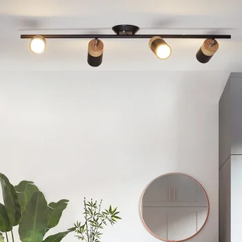 Nordic Balkón svetelný Pás LED Luster S Spotlight Používa Pre Obývacej Izby, Spálne, Čierna A Biela Dekoratívne Osvetlenie