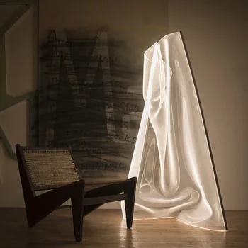 Nordic Dizajn Poschodí Lampa LED Akryl Svetlo Sprievodca Domáce Dekorácie Obývacej Izby, Spálne, Moderná Luxusná Stojaca Lampa Vedľa Zariadenia