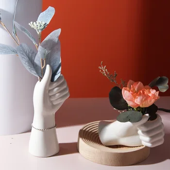 Nordic INY Remesiel Ľudského Tela Ručne Tvarované Keramická Váza, Obývacia Izba Jednoduchý Kvet Usporiadanie pre Home Decor