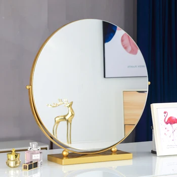Nordic Svetlo Make-Up Zrkadlo Dievčatá Led Starožitné Luxe Make-Up Zrkadlo Kórejský Koľaji Espejo Maquillaje Luz Domov Dizajn Príslušenstvo