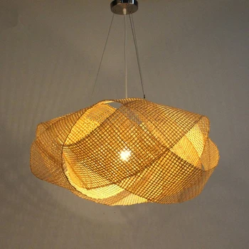 Nordic bambusu luster Japonský Tatami minimalistický tkané lampa Dizajn Pre Obývacej Izby, Spálne, Domáce Dekorácie loft luster