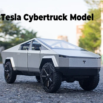 Nové 1/24 Tesla Cybertruck Vyzdvihnutie Zliatiny Modelu Auta Diecasts Kovové Hračky Off-road Vozidlá Auto Model Simulácie Zbierku Deti Darček