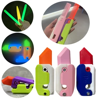 Nové 3D HORÚCI Výbušné Gravitácie Nôž Mrkva Nôž Dekompresný Push Karty Malú Hračku 3D Tlač Gravitácie Nôž Mrkva Nôž Hodvábne