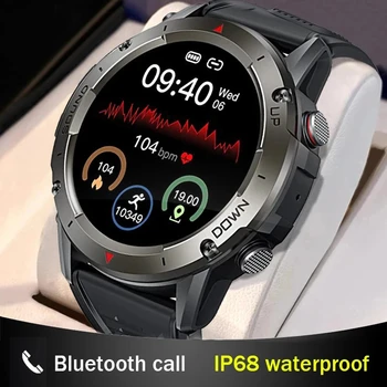 Nové Inteligentné Hodinky Mužov Bluetooth Hovor Vonkajšie 400mAh Fitness Náramok Krvného Tlaku, Hodiny, Vodotesný IP68 Veľké Displeja Smartwatch